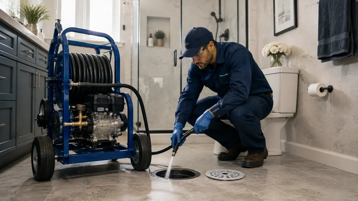 Bathroom Drain Hydro Jetting in Glendale