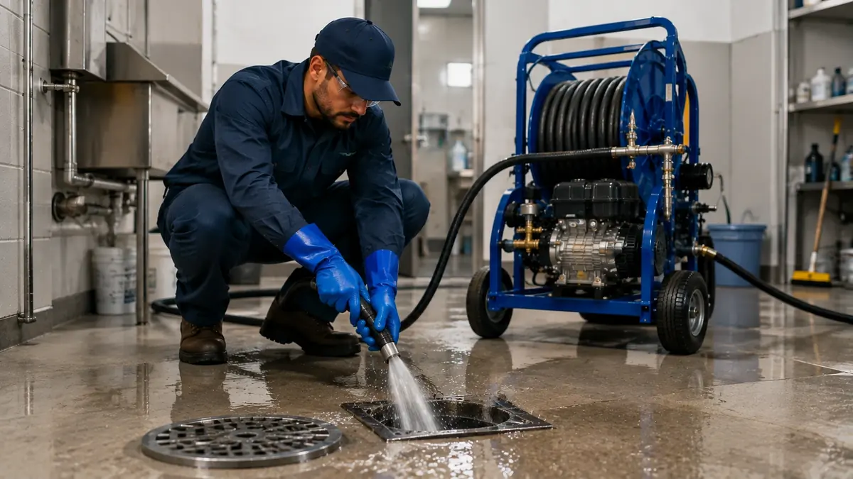 Floor Drain Hydro Jet Cleaning in Glendale