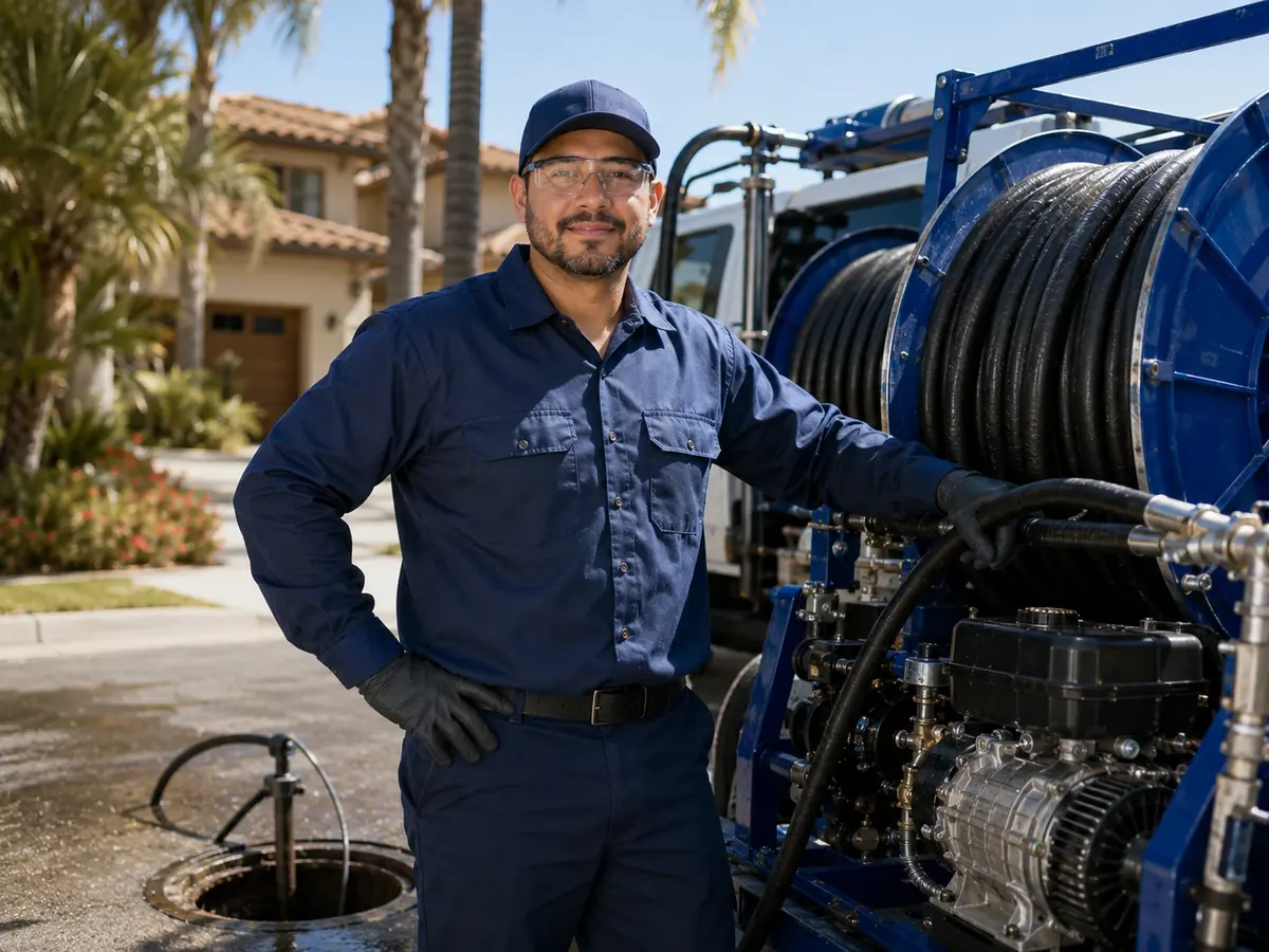 Hydro jet sewer cleaning in Glendale