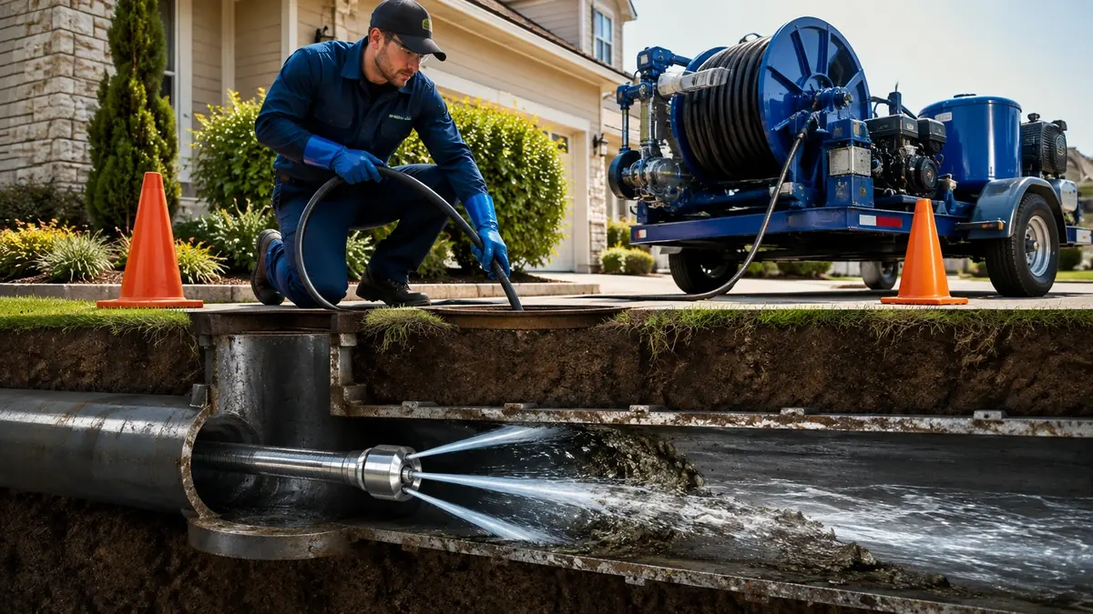 Main Sewer Line Hydro Jet Cleaning in Glendale